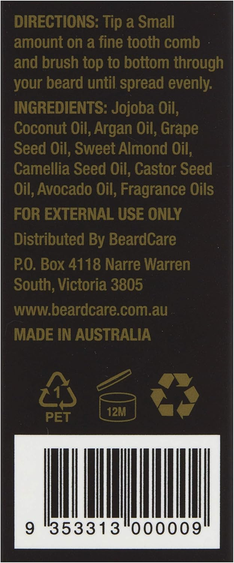 Beard Oil by Beardcare &ndash; Conditioning Oil for Beards, Goatees & Moustaches (30Ml) &ndash; Jojoba & Argan Oil Softener to Stop Itch and Enhance Softness (30, Gun Smoke) image number 4