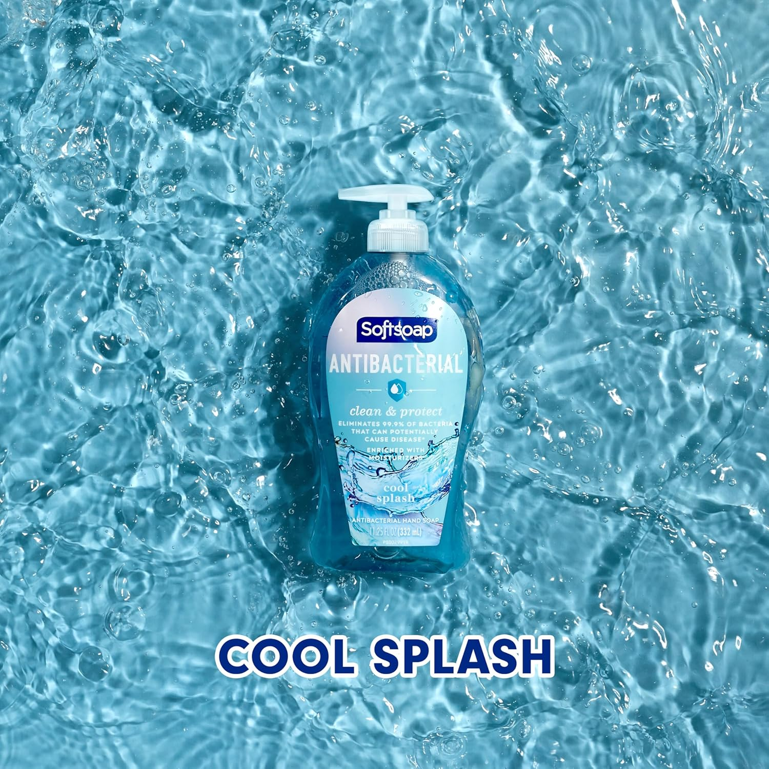 Softsoap Antibacterial Liquid Hand Soap Pump, Clean & Protect, Cool Splash - 11.25 Fluid Ounce, 6 Packs image number 3