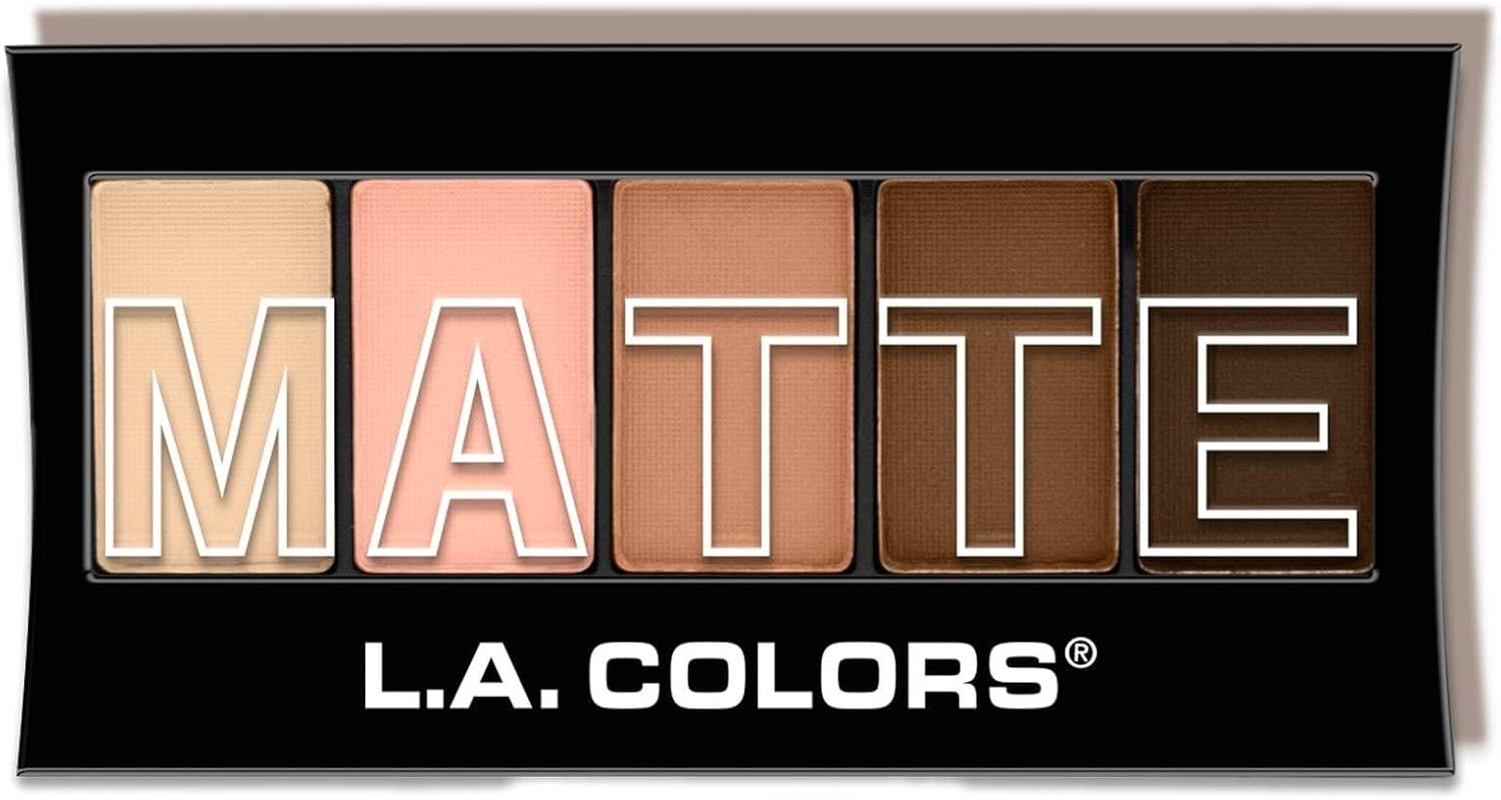 L.A. Colors 5 Color Matte Eyeshadow, Teal Argyle, 0.08 Ounce