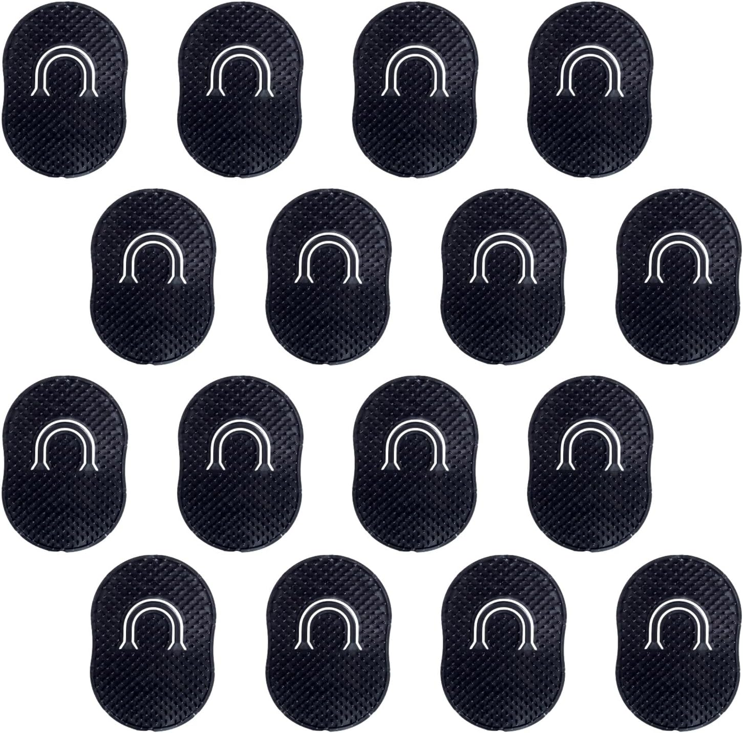 16 Pcs Pocket Palm Combs, Palm Hair Brush, Shampoo Comb, Massager Hair Brush Comb for Men Women (Black) image number 6