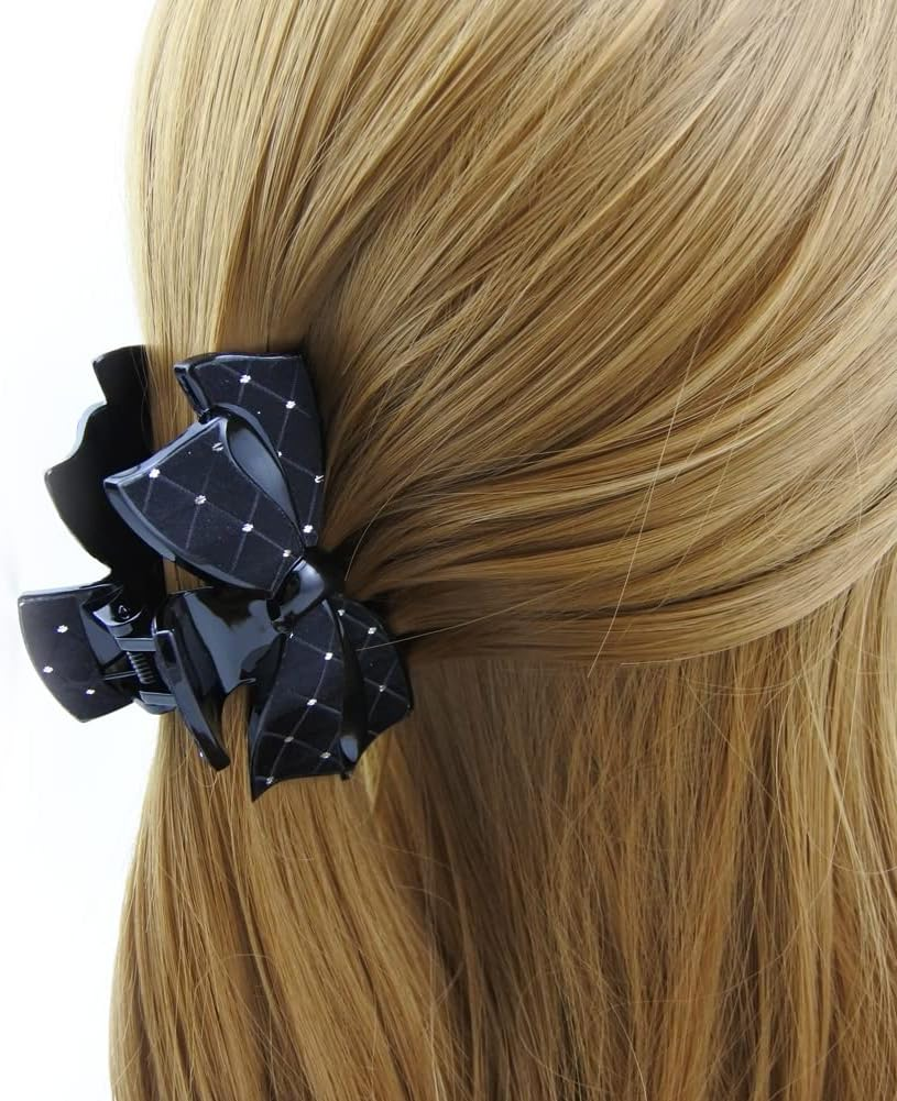 Meilliwish Noble Beautiful Lady Hair Claw Clip(D91)(Allblack) - Black image number 6