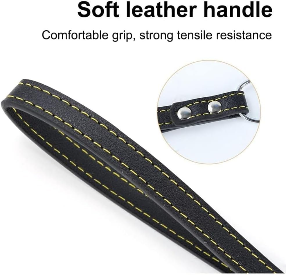 Maonativey Metal Dog Lead, 180 Cm Training Lead High Performance Dog Chain Dog Lead Made of Leather and Metal for Large, Medium and Small Dogs image number 5