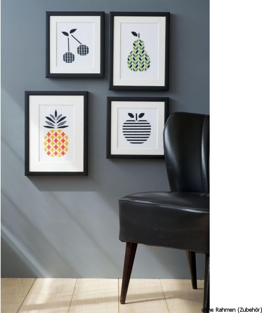 Vervaco 14 Count Pineapple on Aida Counted Cross Stitch Kit, 6.25" X 10.25"