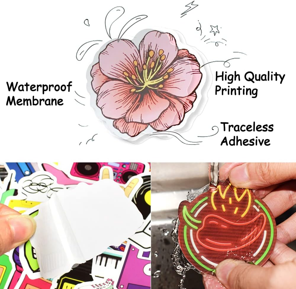 70Pcs 80S 90S Stickers Retro 90S Stickers for Water Bottles 80S 90S Party Decorations Nostalgia Gifts for Adults Waterproof Stickers Packs image number 4