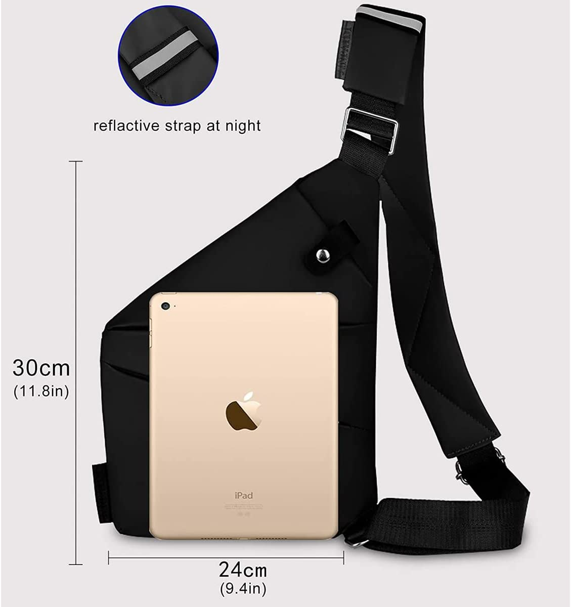 Sling Backpack Chest Bag,Ikerall Lightweight Outdoor Sport Travel Hiking anti Theft Crossbody Shoulder Pack Bag Daypack for Men Women image number 5