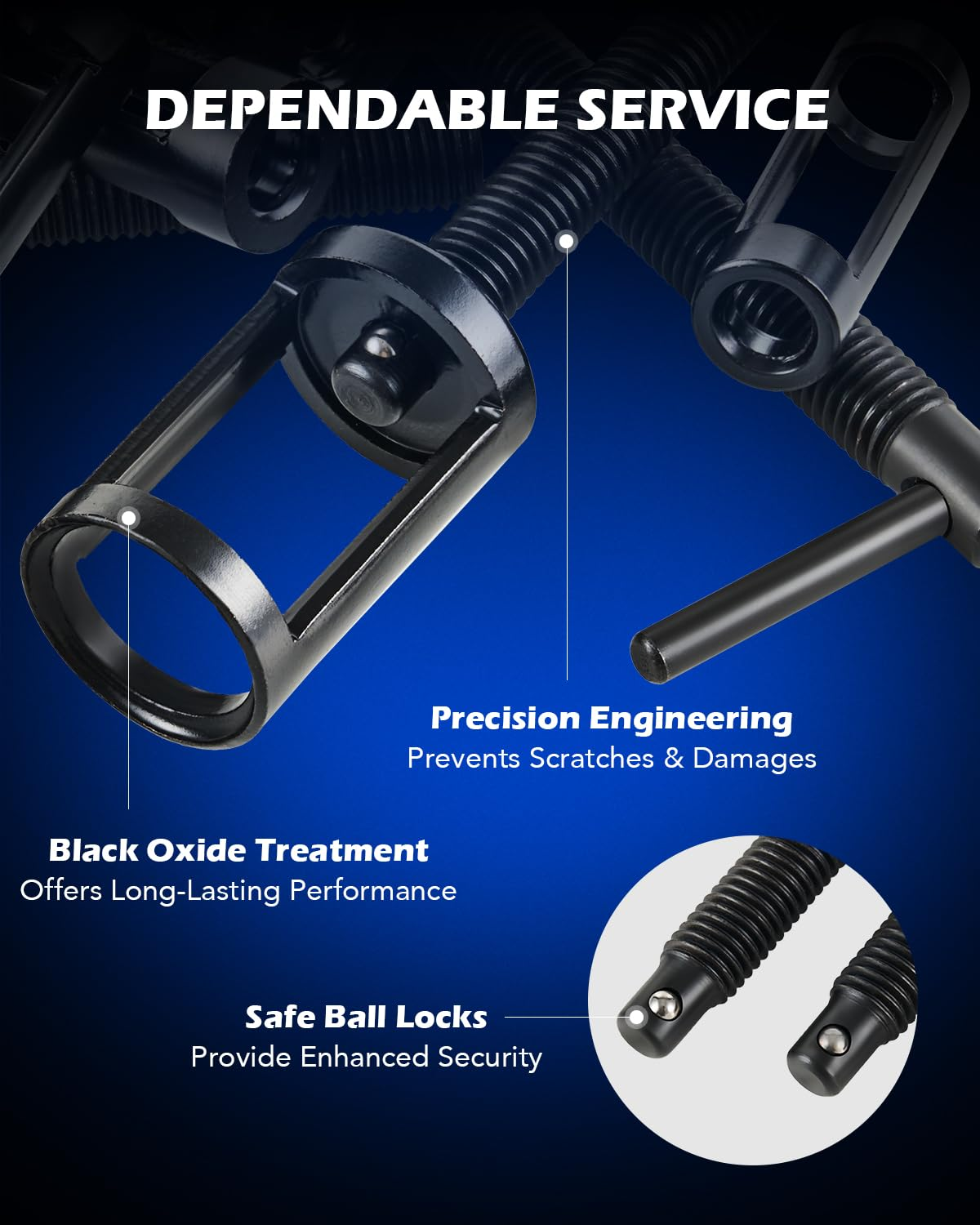 Orionmotortech 10Pcs Solid Valve Spring Compressor, Auto Compression Clamp Tool Service Kit for Motorcycle, ATV, Car, Small Engine Vehicle Equipment - Blue image number 2