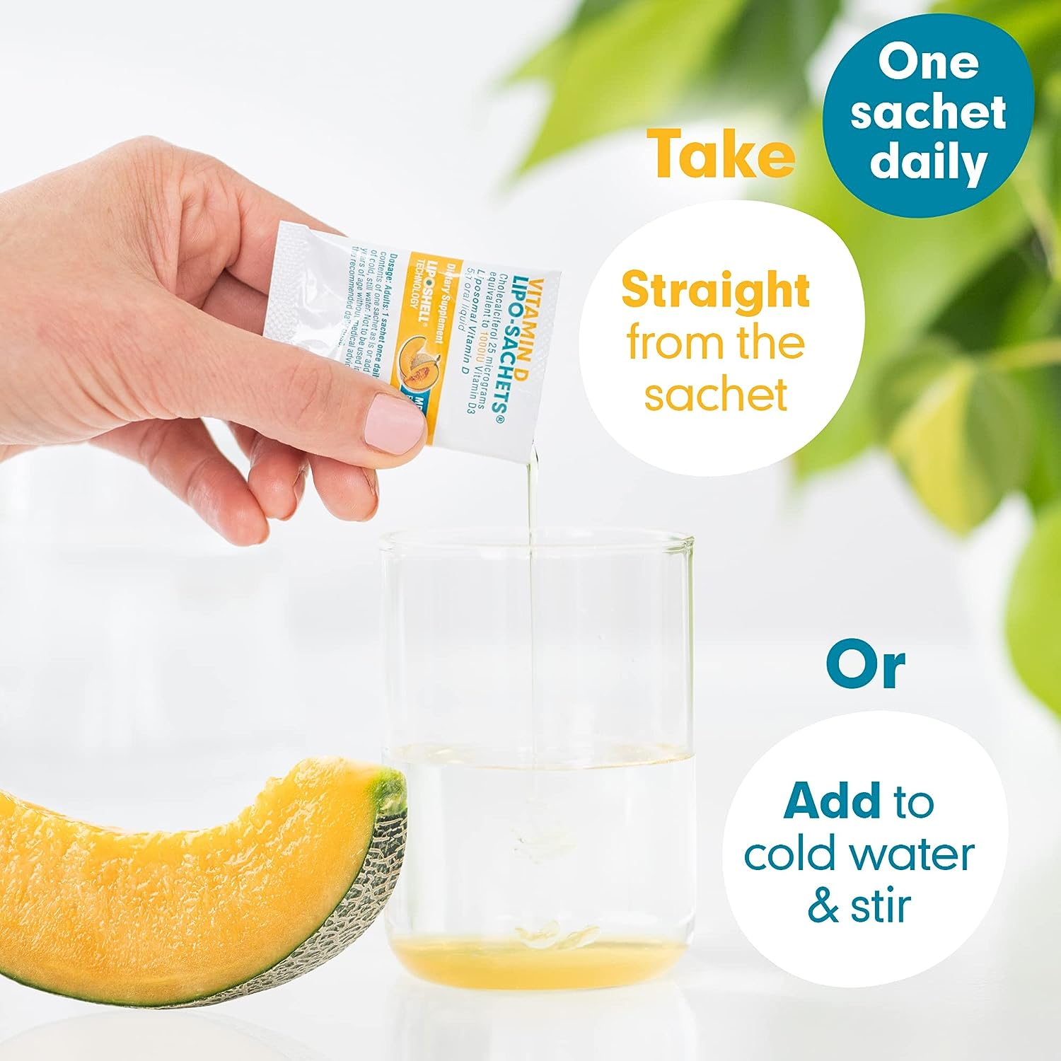 Lipo-Sachets Liposomal Vitamin D3-1000IU per Serving for Immune System Support - High Absorption Vitamin D - GMO Free, No Added Sugar - 30 Liposomal Liquid Vitamin D Packets