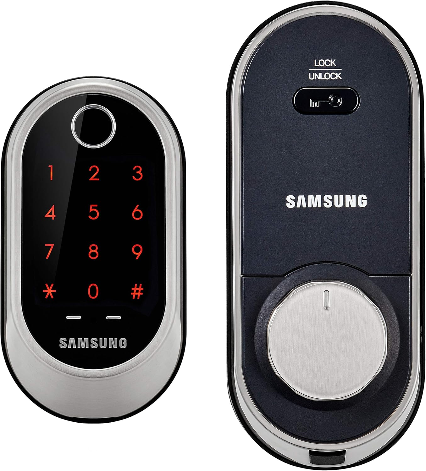 Samsung SHP-A30FCDS Smart Wi-Fi Biometric Deadbolt Door Lock Satin Nickel image number 5