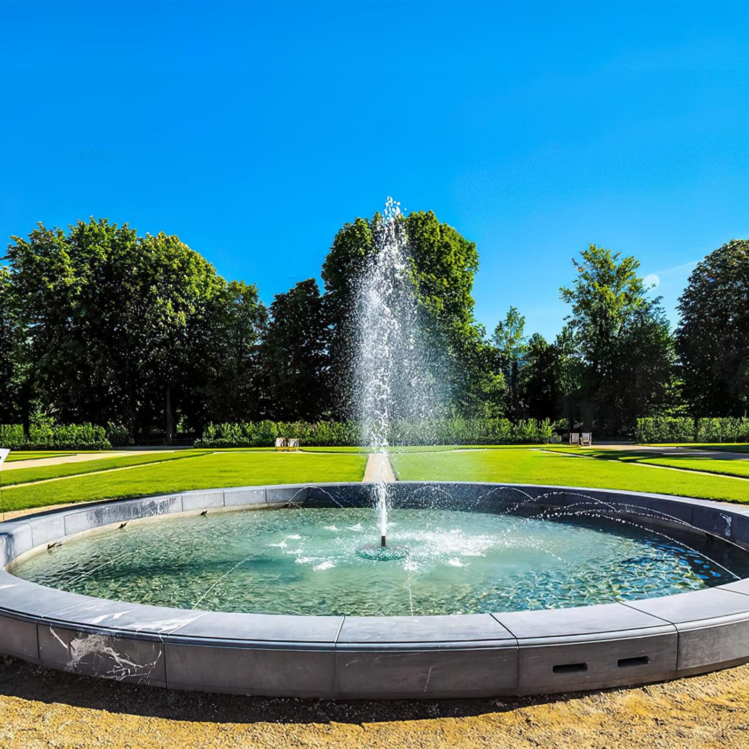 Gadpiparty Solar Garden Fountain Pump with Floating RGB Lights Multi-Functional Solar Pool Fountain for Bird Baths Outdoor Water Feature with Colorful Lighting Rechargeable image number 4