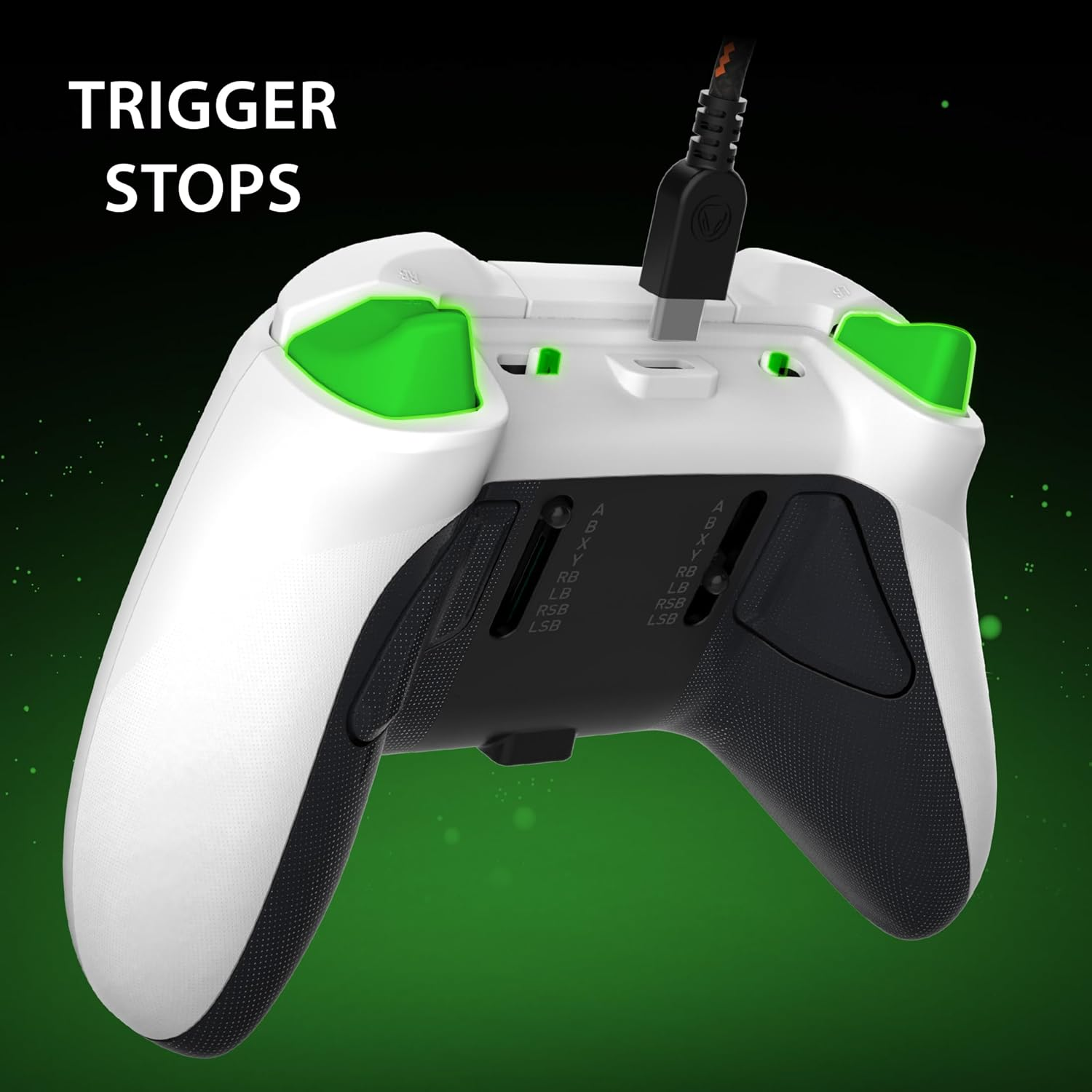 Snakebyte Gamepad Pro X&trade; Wired Xbox Controller Smart Gamepad for Windows Xbox 360 and Series X with Hall Effect Sensors Detachable USB-C Cable Paddles and 3.5Mm Headset Jack White - Schwarz image number 3