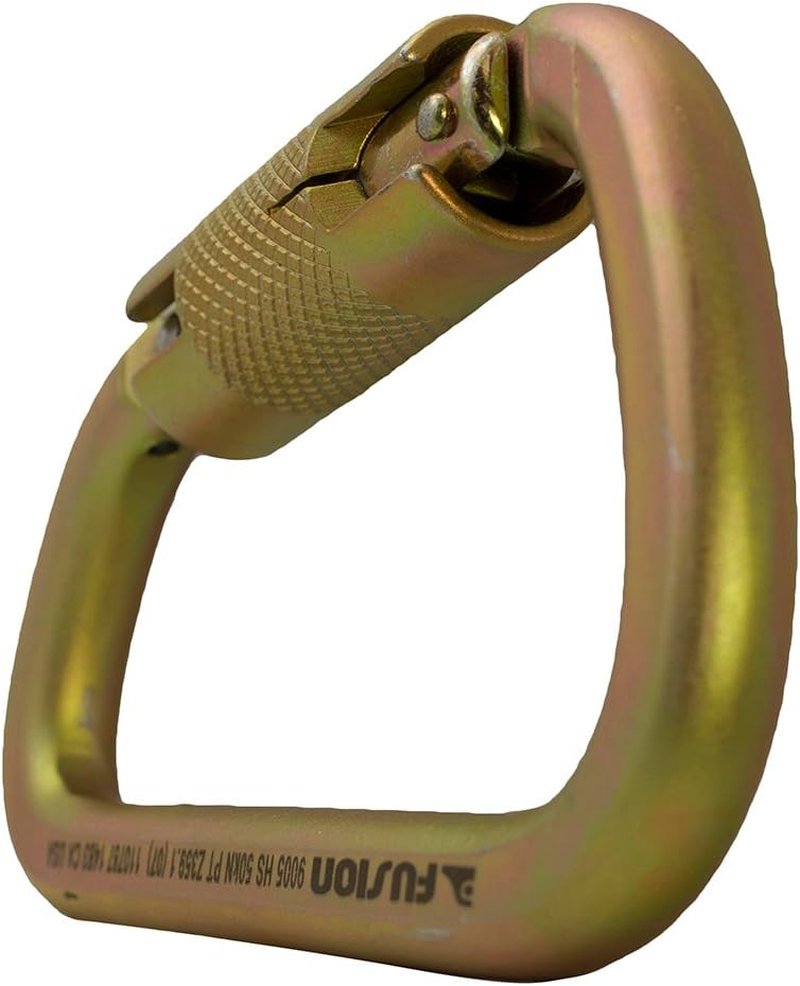 Fusion Climb Tacoma Steel High Strength Auto Lock Modified D-Shaped Steel Carabiner, Steel Clip image number 4