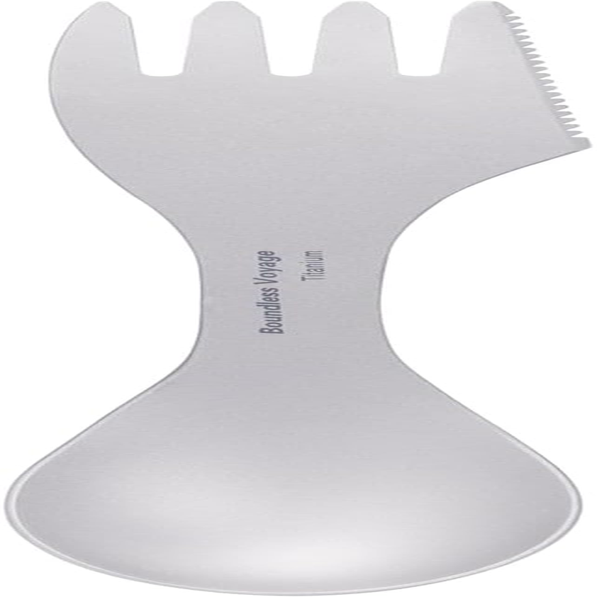 Boundless Voyage Titanium Spork Camping Spoon Fork Knife Combo with Bag Reusable Travel Utensils Ultralight Portabale Flatware for Outdoor Backpacking Hiking Picnic image number 6