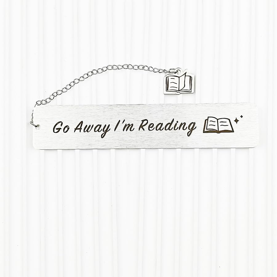 Inspirational Gift Bookmarks Reading Gifts for Readers Book Lovers Women Men Go Away I'M Reading Bookmark Gift for Sister Friends Christmas Birthday Gifts for Booklovers Bookworm