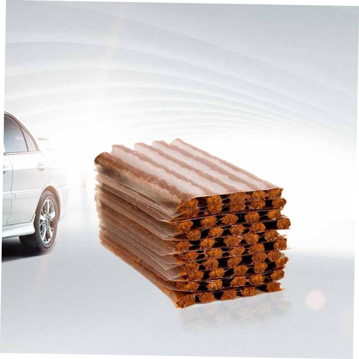 Parliky 60Pcs Tubeless Tire Repair Strips Car Seal Tape with Butyl for Quick Puncture Fix Flexible and Durable Automotive Wheel Tire Repair Tool Kit