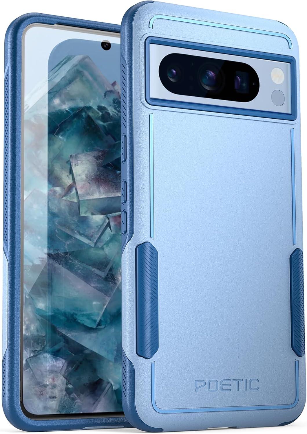 Poetic Neon Series Case Compatible with Google Pixel 8 Pro 5G 6.7 Inch, Dual Layer Heavy Duty Tough Rugged Light Weight Slim Shockproof Protective Cover Case, Black