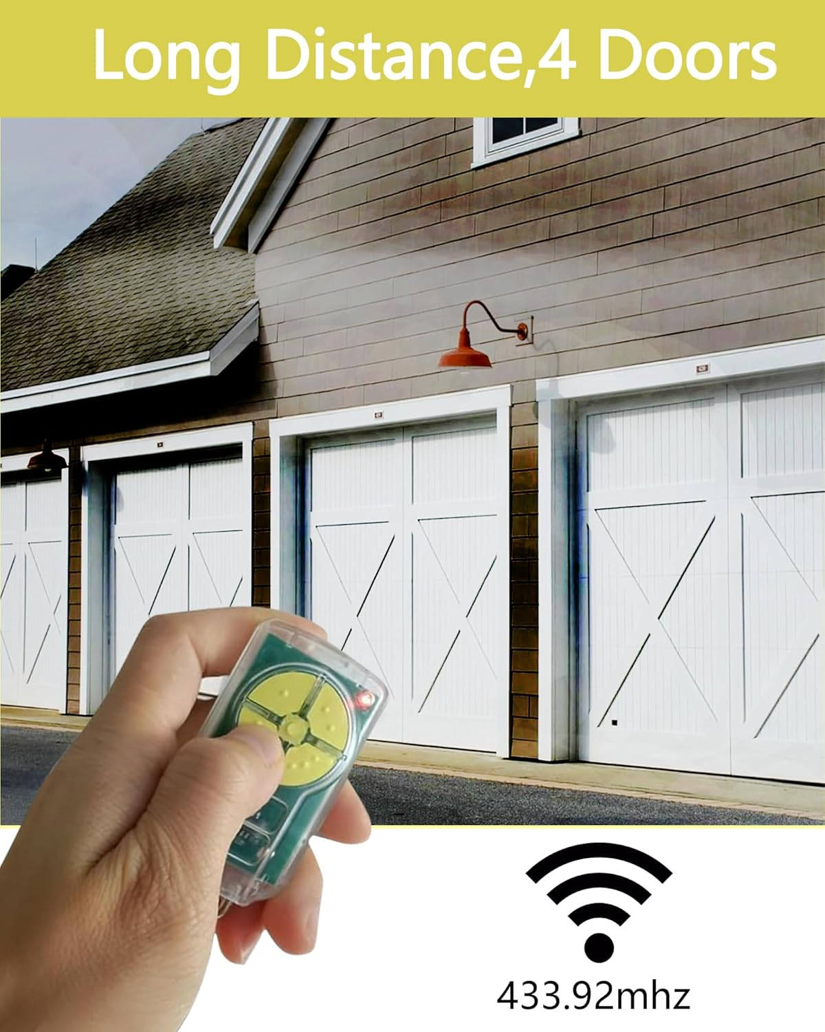 Garage Door Remote Compatible with ATA PTX-5 PTX-5V1 Ptx-5V2,For DCB-05 Gdo-6V3 Gdo-6V4 GDO-7V2 GDO 7V3 Gdo-8V3 Gdo-9V3 Gdo-10V1 Gdo-11V1 Garage Remote,433.92Mhz 4-Button Remote image number 3