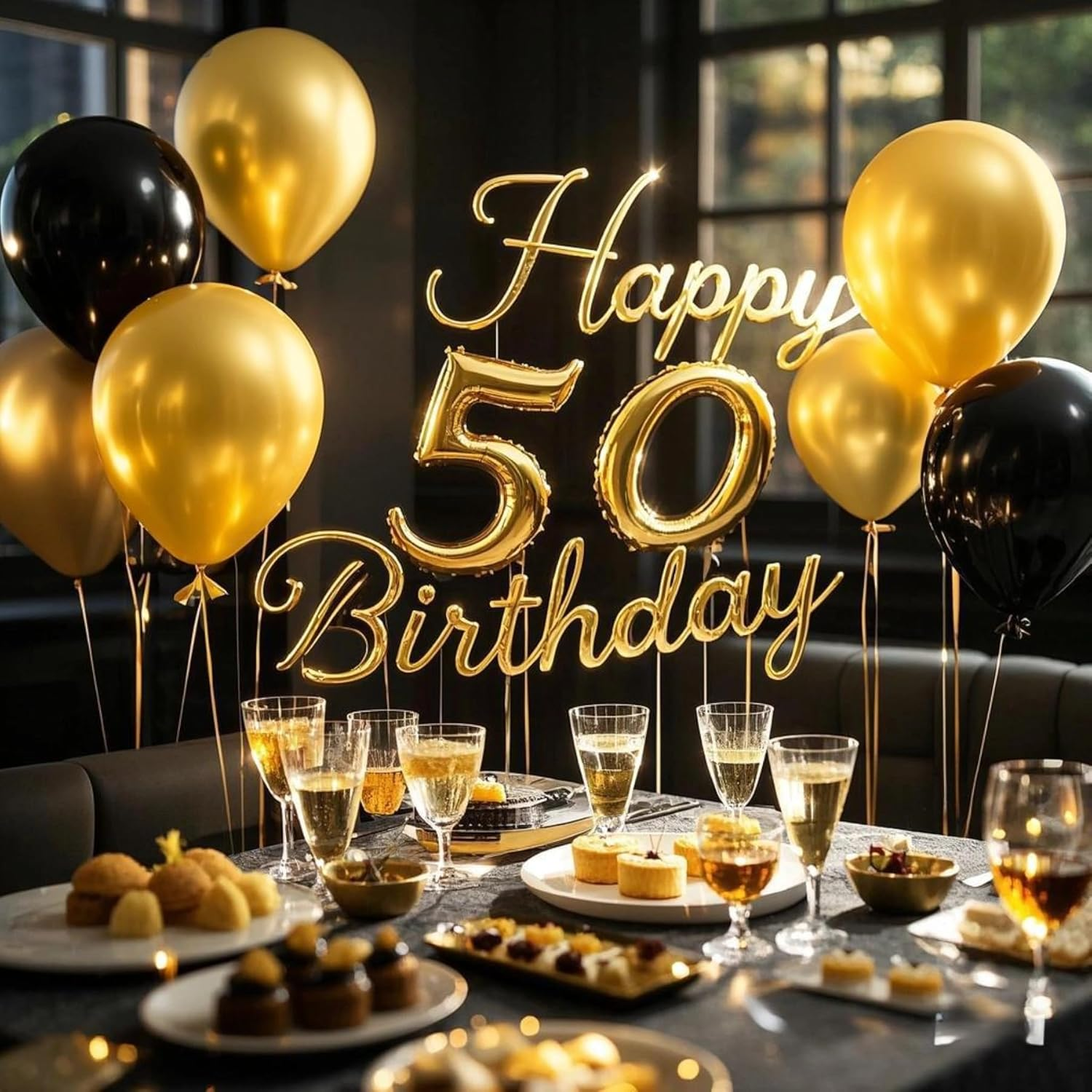 Yehnda Metallic Gold Balloons 12 Inch 50 Pcs Chrome Latex Party Helium Birthday Wedding Anniversary Decorations - Green image number 2