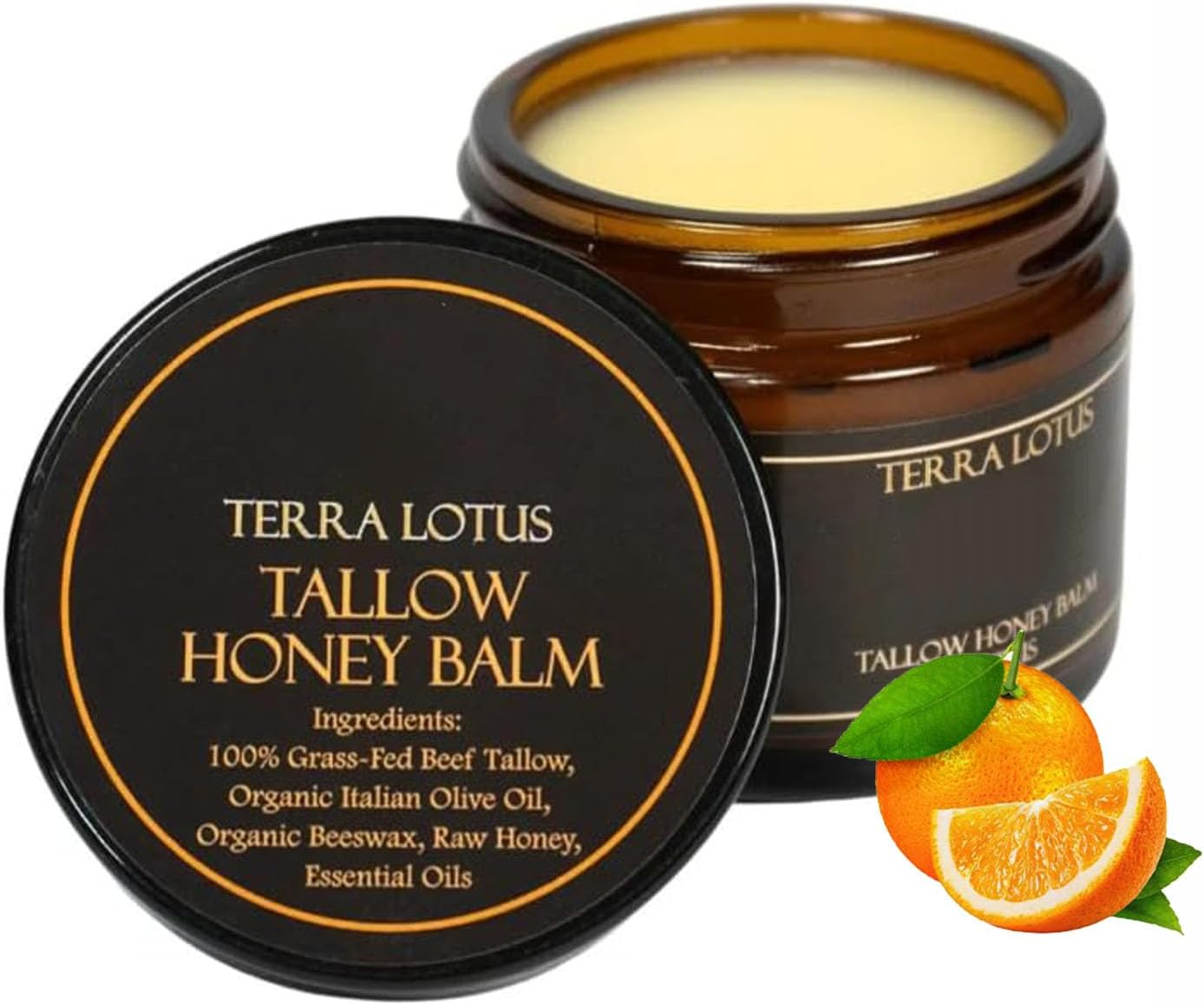 Eloix Tallow Honey Balm, Organic Grass-Fed Beef Tallow Balm with Raw Honey, Natural Body Moisturizer for Face & Body, Moisturizing Cream for Soft (Citrus) image number 4