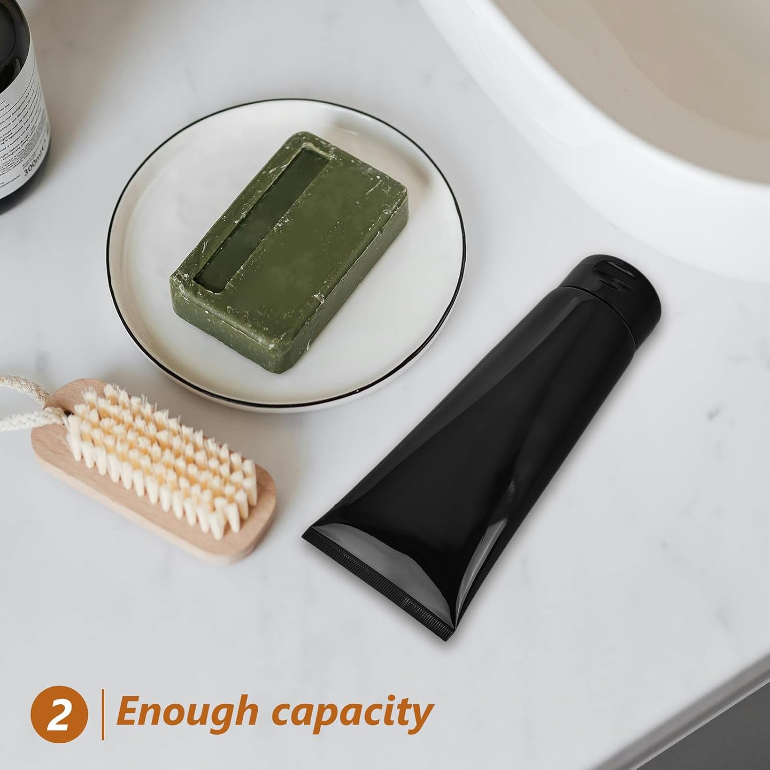 Veemoon Refillable Toothpaste Tube Reusable Empty Tubes Bottles for Sample Shampoo Makeup Facial Cleanser Lip Gloss 200Ml image number 2