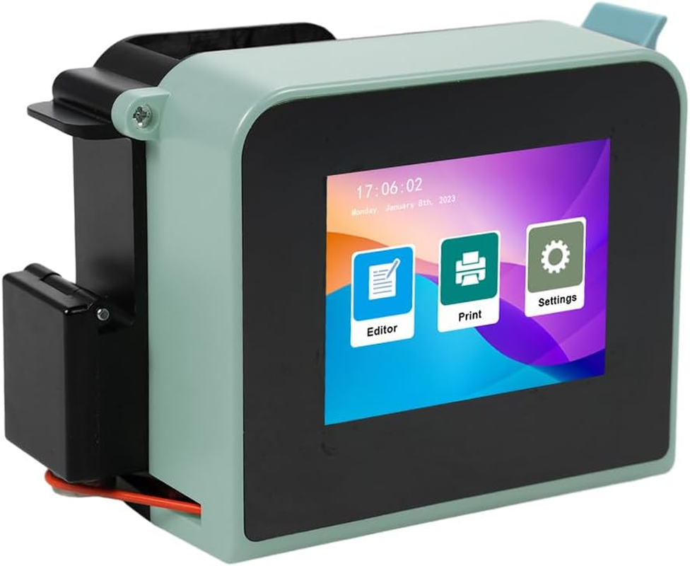 Mingzhe Inkjet Printer Mini Handheld Printer Portable 600DPI High Definition Inkjet Code Printer with 2.4Inch LED Touchscreen and Quick-Drying Ink Cartridge for Label/Production