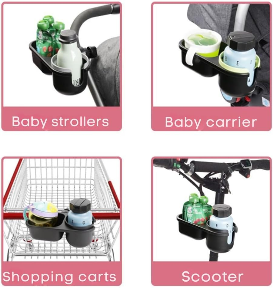 Universal Stroller Snack Tray, Stroller Cup Holder, Tray with Cup Holder, Stroller Attachment Accessories image number 1