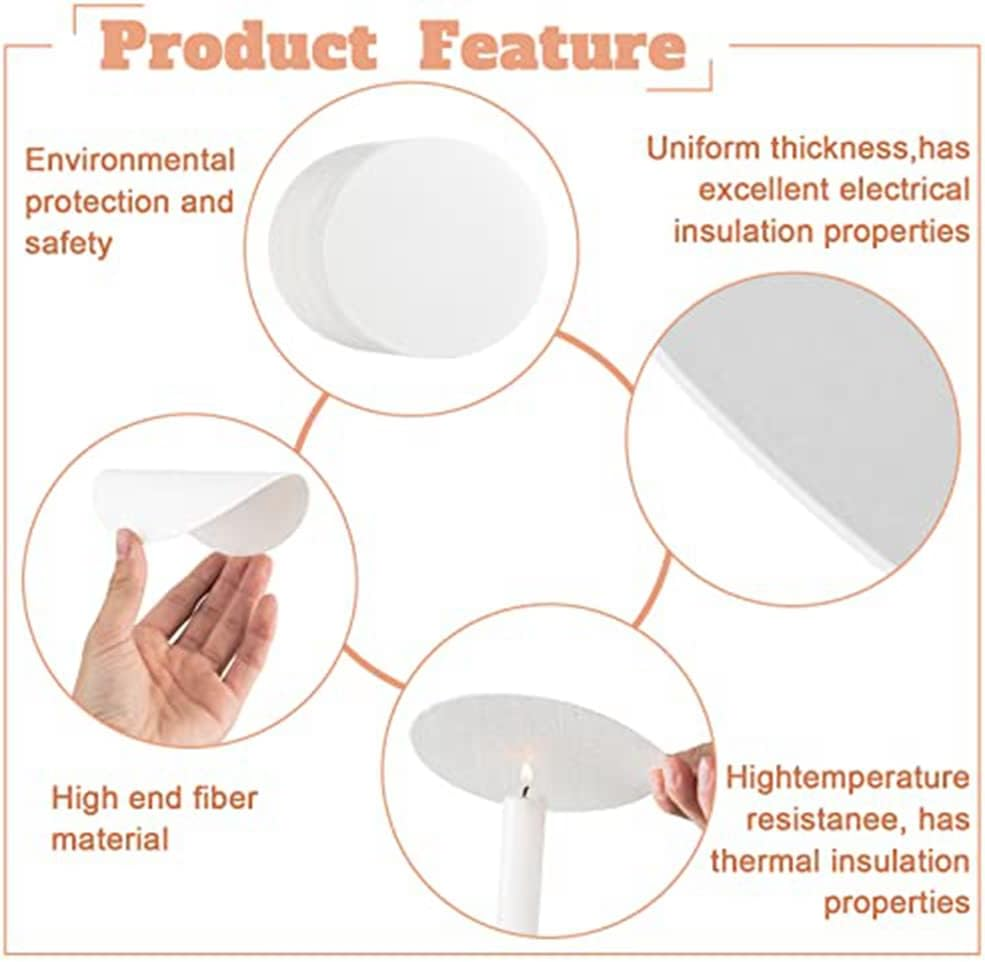 Aribrnten Kiln Paper round Microwave Kiln Paper Shelf Kiln Paper 4.7 Inch Ceramic Fiber Paper Insulation Ceramic Fiber Blanket image number 1