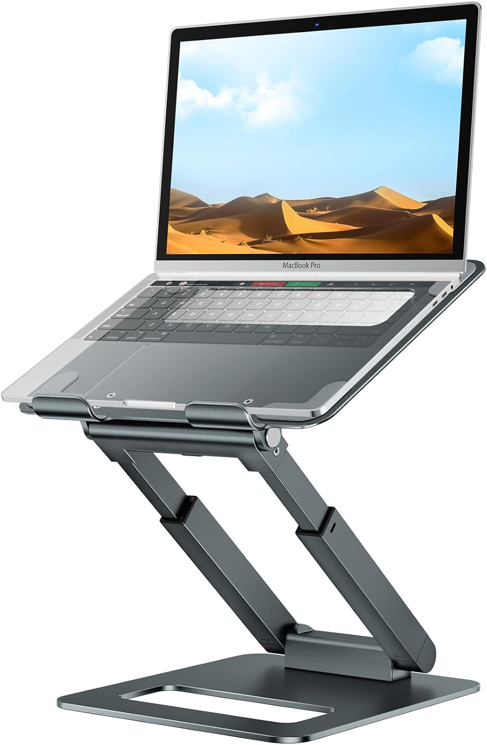 Tounee Laptop Stand for Desk Adjustable Height, Telescopic 360 Rotating Pull Out Design Ergonomic Laptop Riser Fits All Laptops