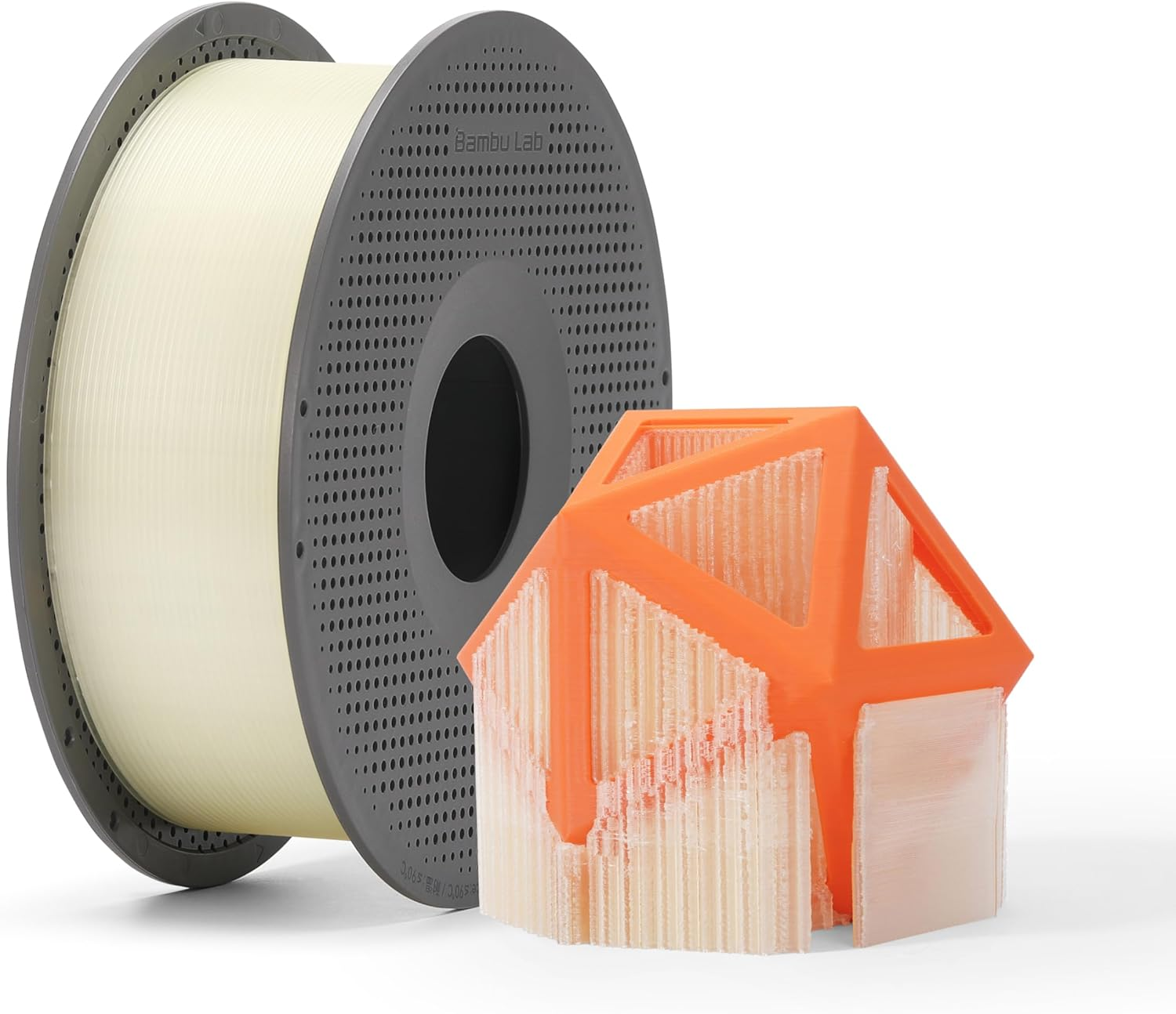 Bambu Lab PVA 3D Printer Filament, Water Soluble 3D Printing Support Filament, Dissolvable Support Material for All PLA & PETG, 1.75Mm +/- 0.03Mm 3D Print Material with Reusable Spool, 0.5Kg Clear image number 4