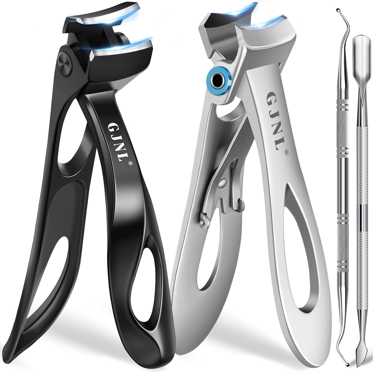 Toenail Clippers for Seniors Thick Toenails, Heavy Duty Large Toe Nail Clippers for Men Thick Nails with Wide Opening, Sharp Ingrown Toenail Clippers Nail Cutter Long Handle with Slanted Curved Blade