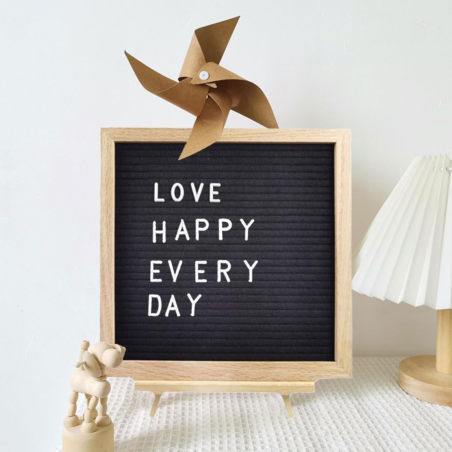 Message Board | Wooden Felt Announcement Board with Interchangeable Letters - Different Rustic Message Board School Baby Room Nursery Restaurant Hairdresser image number 5