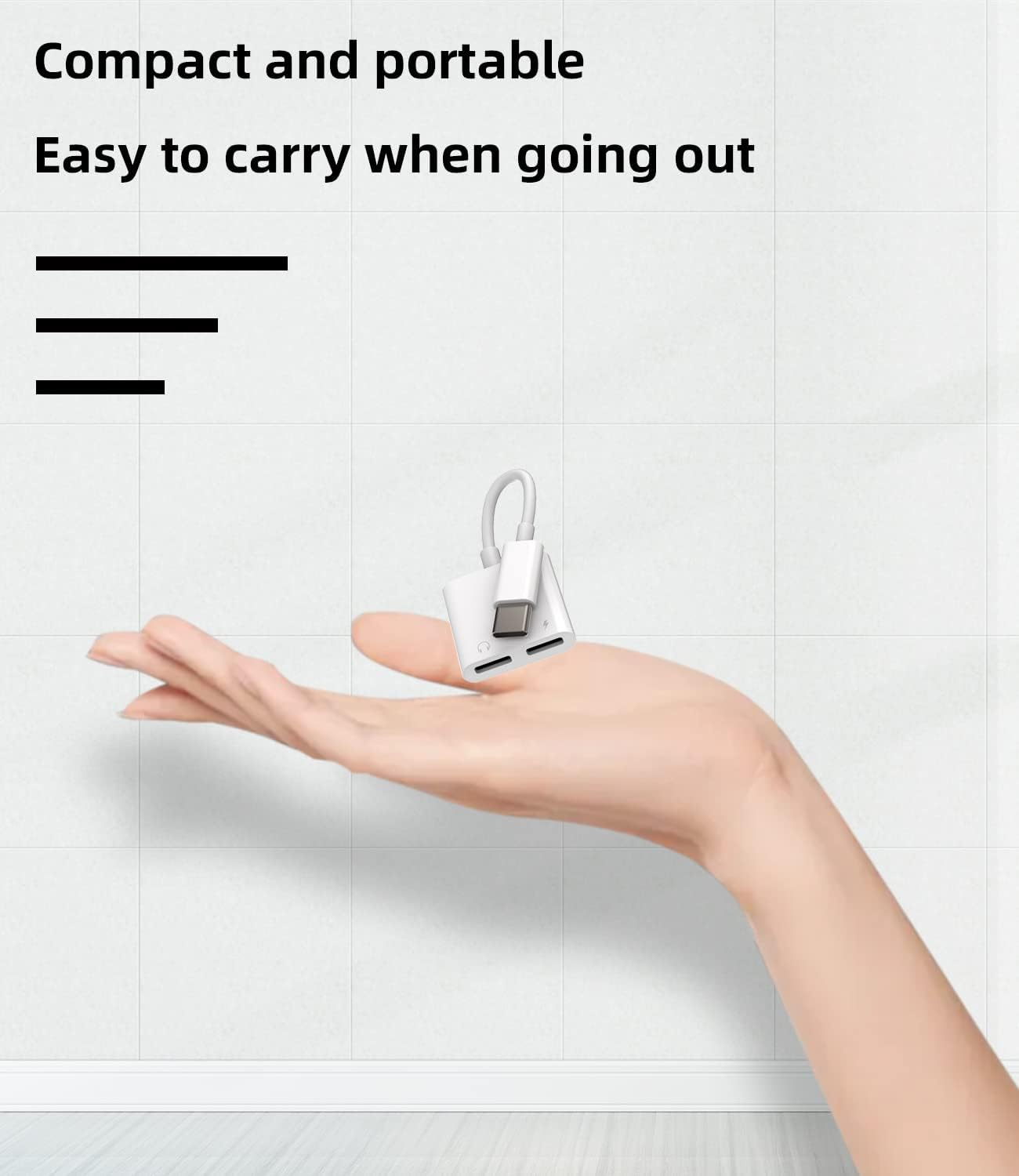 Dual USB-C Headphone Adapter(2Pack) 2In1 Charger Audio Splitter Cable Apple Iphone15 Pro Max plus Ipad Pro Air Mini DAC Type C Jack Dongle for Compatible for Samsung LG CJJ-AU image number 5