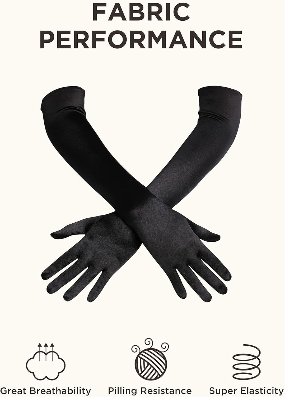 BABEYOND 1920S Flapper Accessories Gatsby Costume Accessories Set 20S Flapper Headband Pearl Necklace Gloves Plastic Holder image number 4