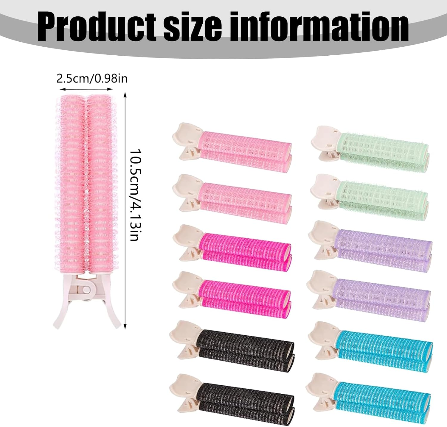 Volumising Hair Root Clips, Instant Volumising Hair Clips for Women, Candy Colour Hair Clips, Hair Rollers for Bangs, for All Hair Types, DIY Hair Curler Styling, Volumising Hair Root Clips (6 image number 1
