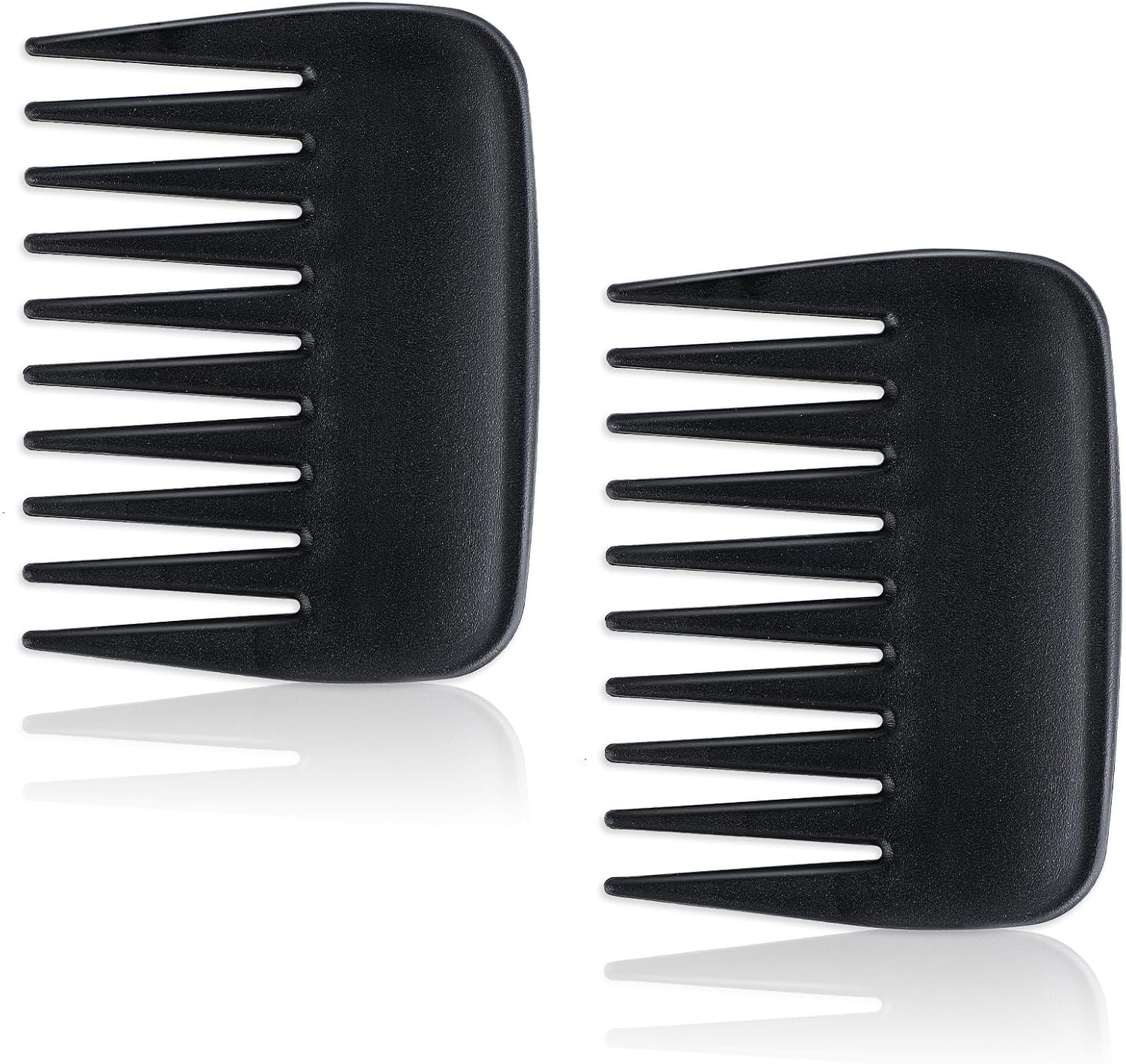 2 Pcs Wide Tooth Comb, Pocket Small Travel Mini Curly Hair Wallet Shower Styling Comb Suitable for Women and Men Straight, Curly, Wet and Dry Hair for Travel and Home Use, Black image number 5