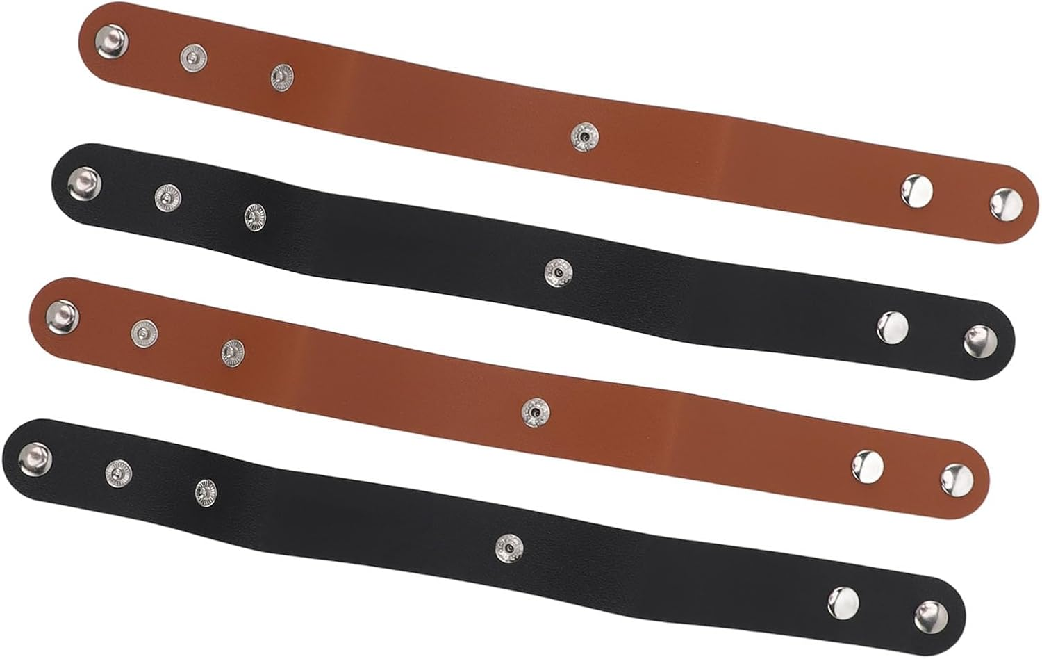 4Pcs Leather Whip Holster in Black and Brown Color Handmade Whips Holder Ideal for Horse Riding Whips Crops with Pu Leather and Metal Buckle image number 4