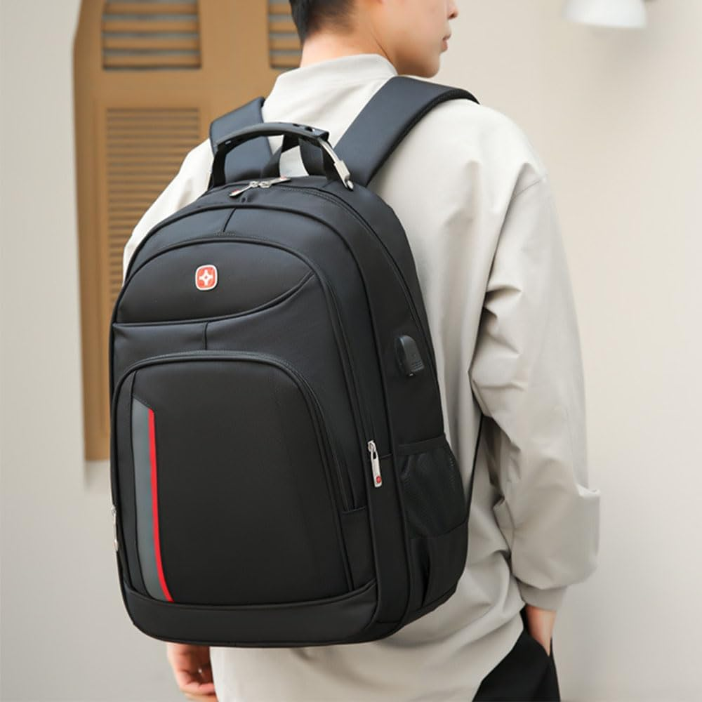 Backpack for Women Men Casual Travel Laptop Backpack Aesthetic Lightweight College Bookbags (Black) image number 1