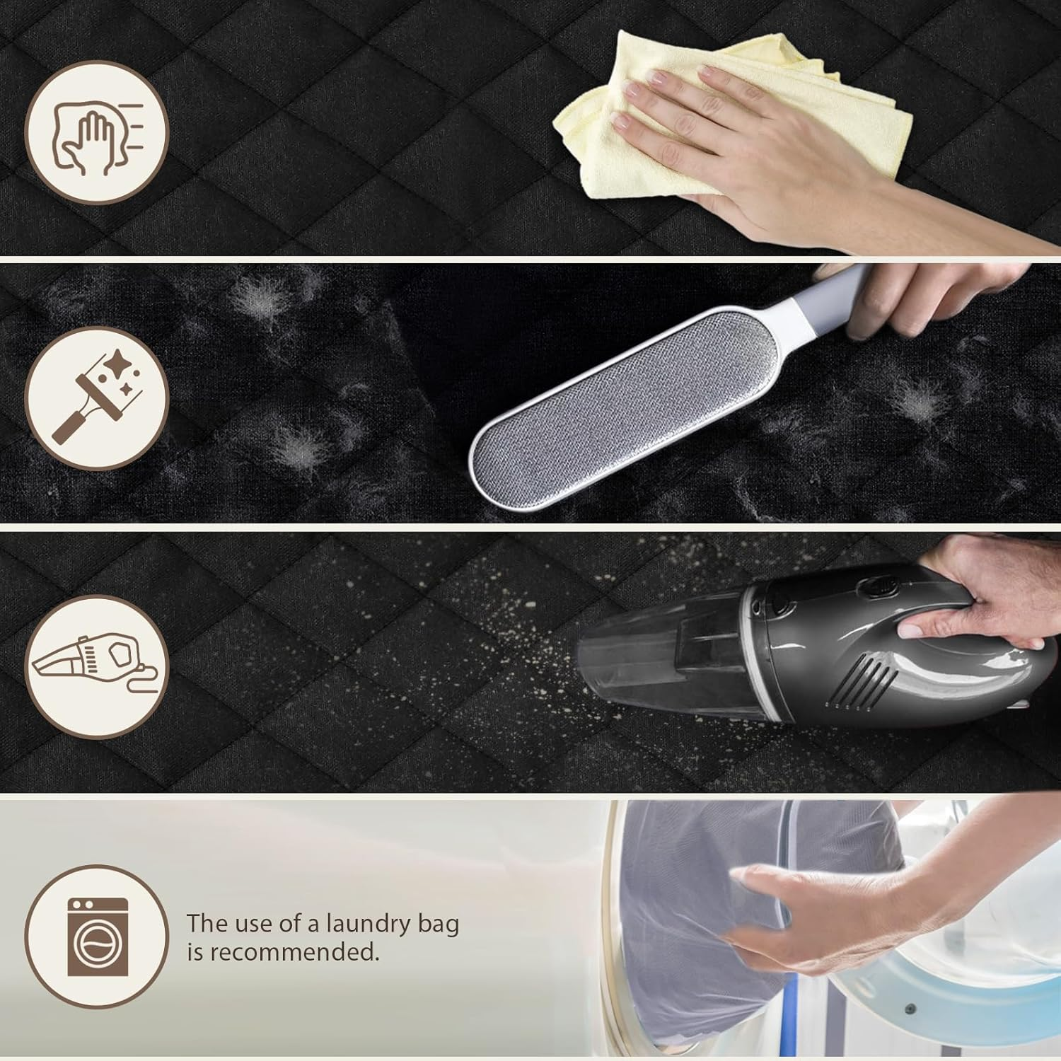 Angooni Non-Slip Dog Hammock Car Seat with Mesh Window- Waterproof Scratch Proof Dog Back Seat Cover, Protector Pet Back Seat Cover Hammock for Cars Trucks Suvs image number 5