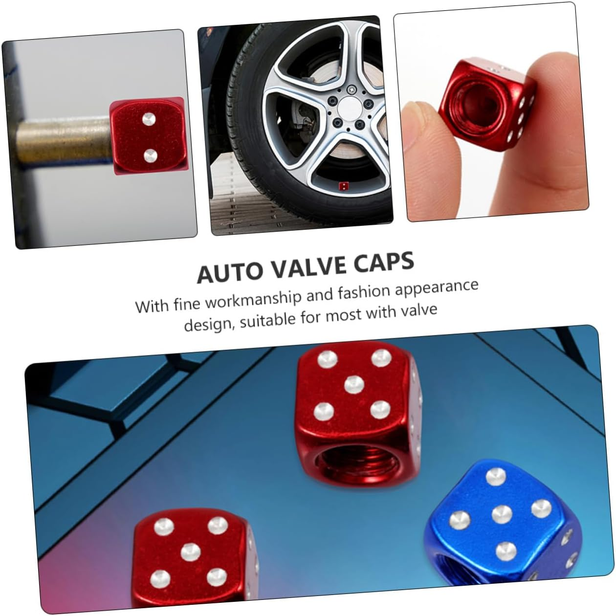SWOOMEY 10Pcs Valve Cap Car Tire Air Stem Caps Auto Wheel Stem Air Dust Covers for Car Tyre image number 3