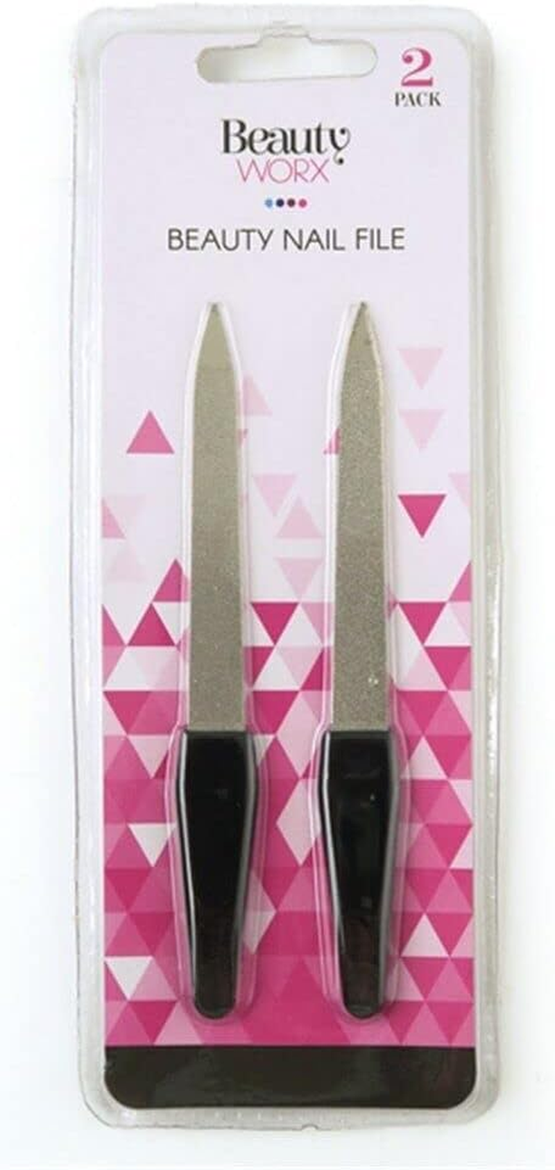 2 Pack 5" Dual Sided Stainless Steel Metal Nail Art File Manicure Pedicure Tool