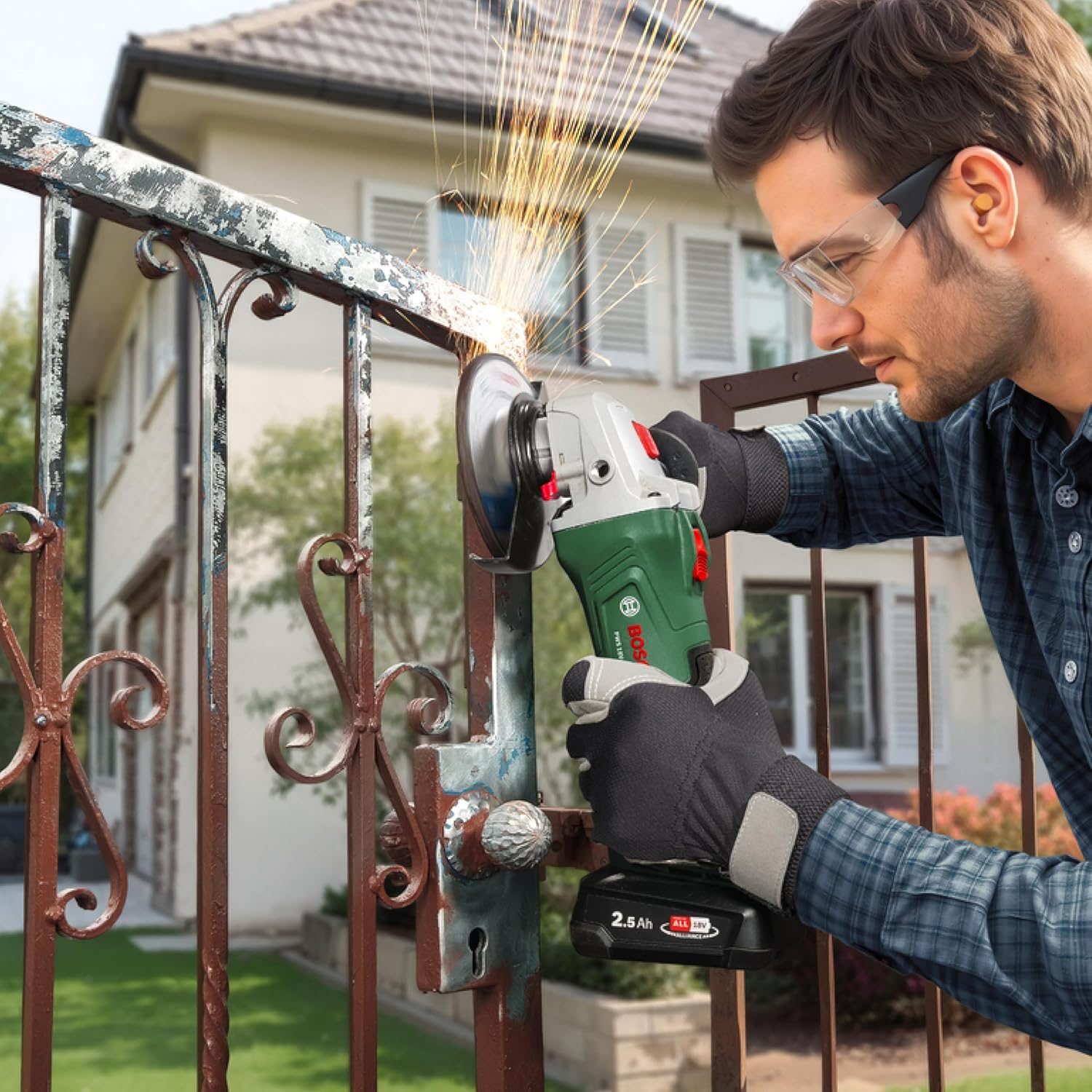 Bosch 18V System Cordless Angle Grinder PWS 18V-70 (For Small to Medium-Sized Cutting and Grinding Jobs; Grinding Disc Diameter: 125Mm) image number 6