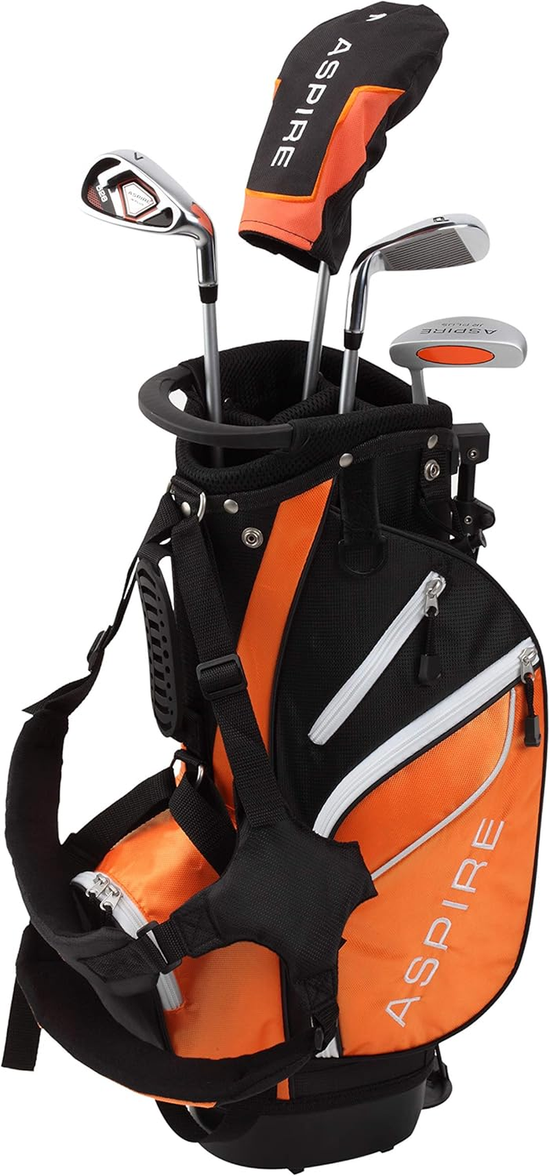 Aspire Junior plus Complete Golf Club Set for Children Kids - 5 Age Groups Boys & Girls - Right Hand (Orange Ages 5-6) image number 3