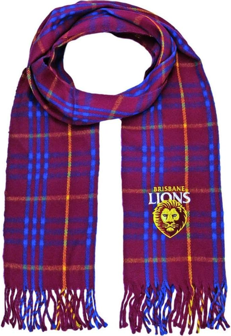 Brisbane Lions AFL Footy Tartan Scarf