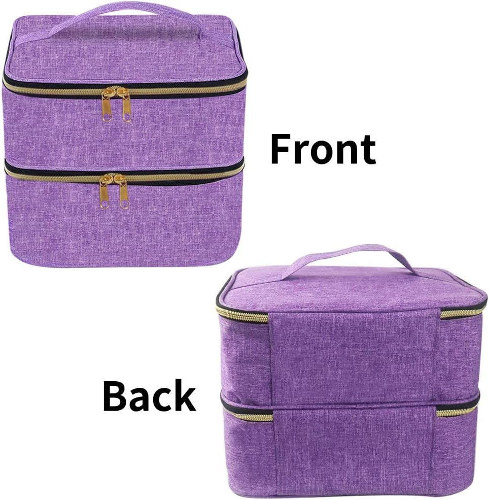 Hosoncovy Nail Polish Organiser, Removable 2-Layer Nail Polish Storage Bag, Nail Polish Travel Carry Bag for Nail Polish Tool Kit image number 3