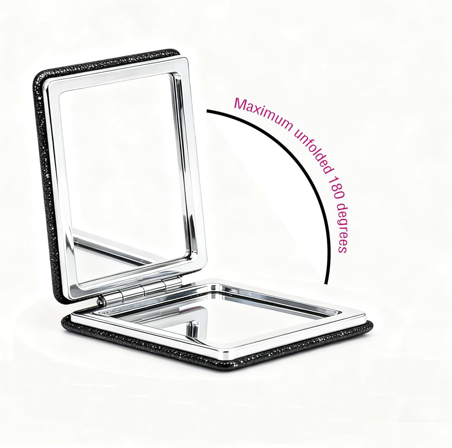 Yimaneili Mini Makeup Mirror, Travel Folding Double-Sided Magnifying Makeup Mirror, Portable Makeup Mirror and Beauty Mirror, Suitable for Daily, Work and Business Use by Both Men and Women. image number 1