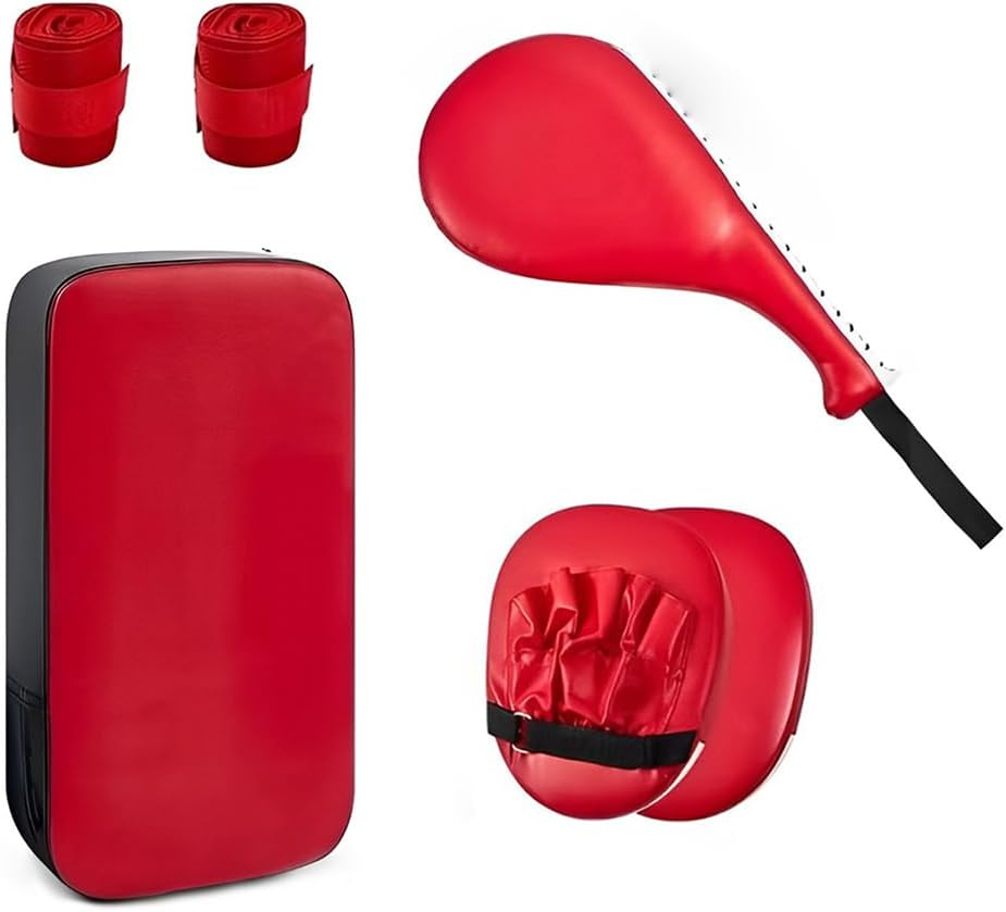TOMVAES 4-In-1 Boxing Equipment Punching Gloves Mitts Kick Pack Set for Kids Taekwondo Kick Pad for Beginners ​Arm Pad for Youth Child Adult Boxing Gloves for Muay Thai,Taekwondo,Mma Training image number 3