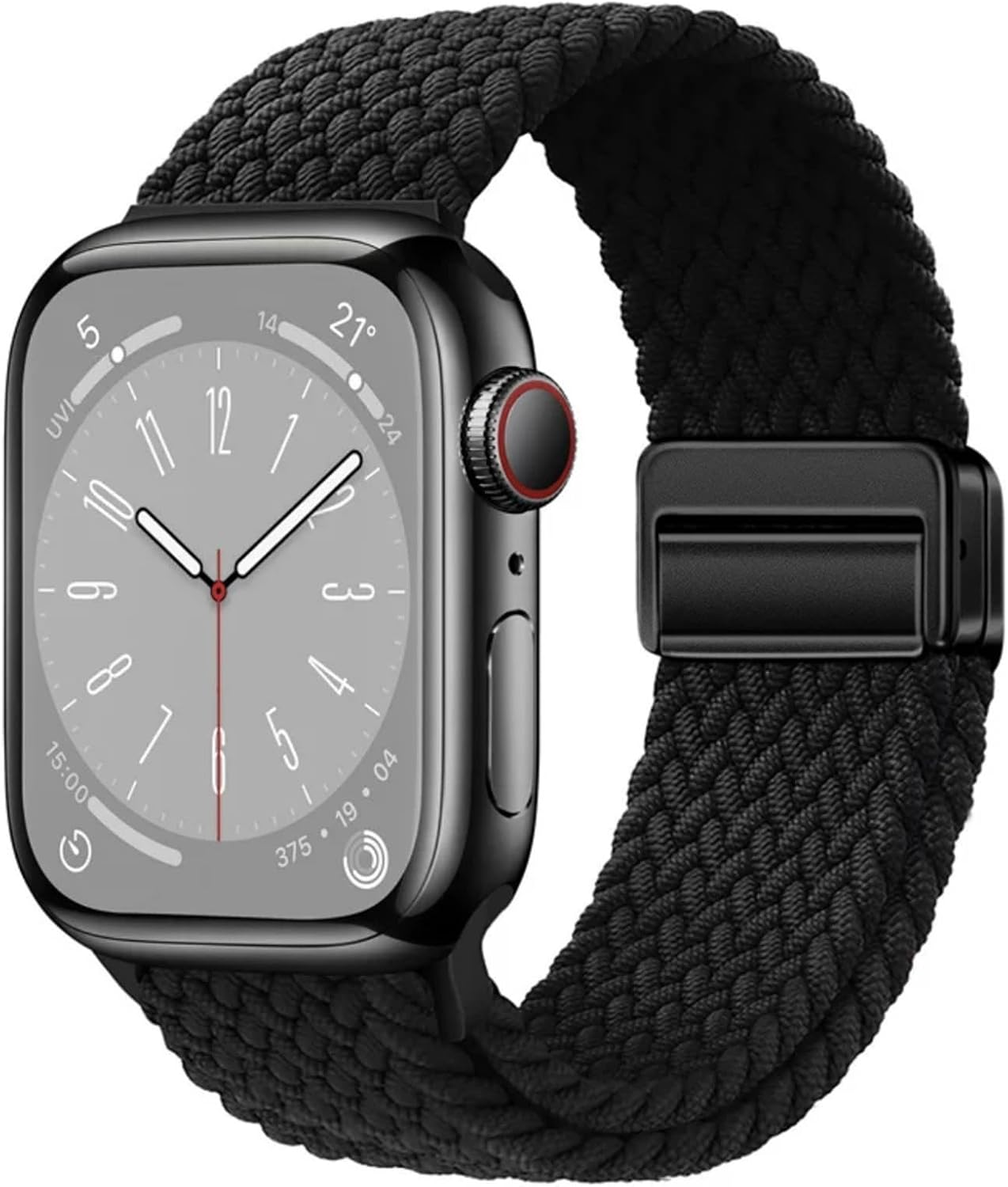 Magnetic Braided Solo Loop for Apple Watch Band 38Mm 40Mm 41Mm 42Mm 44Mm 45Mm 46Mm 49Mm for Women Men，Stretchy Nylon Sport Bands for Iwatch Ultra Series 10 9 8 7 6 5 4 3 SE image number 6