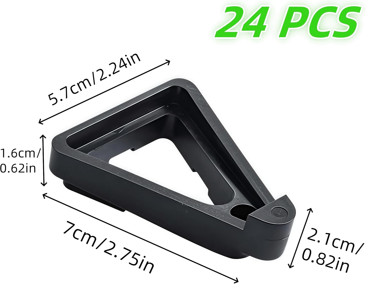 Plant Pot Risers Brick,24 Pcs Invisible Flower Pot Risers,Triangle Flower Pot Rack Holder Pot,Plastic Plant Pot Feet,Non-Slip Pot Toes Supports for Outdoor Indoor Garden Breathable Ventilated(Black) image number 1