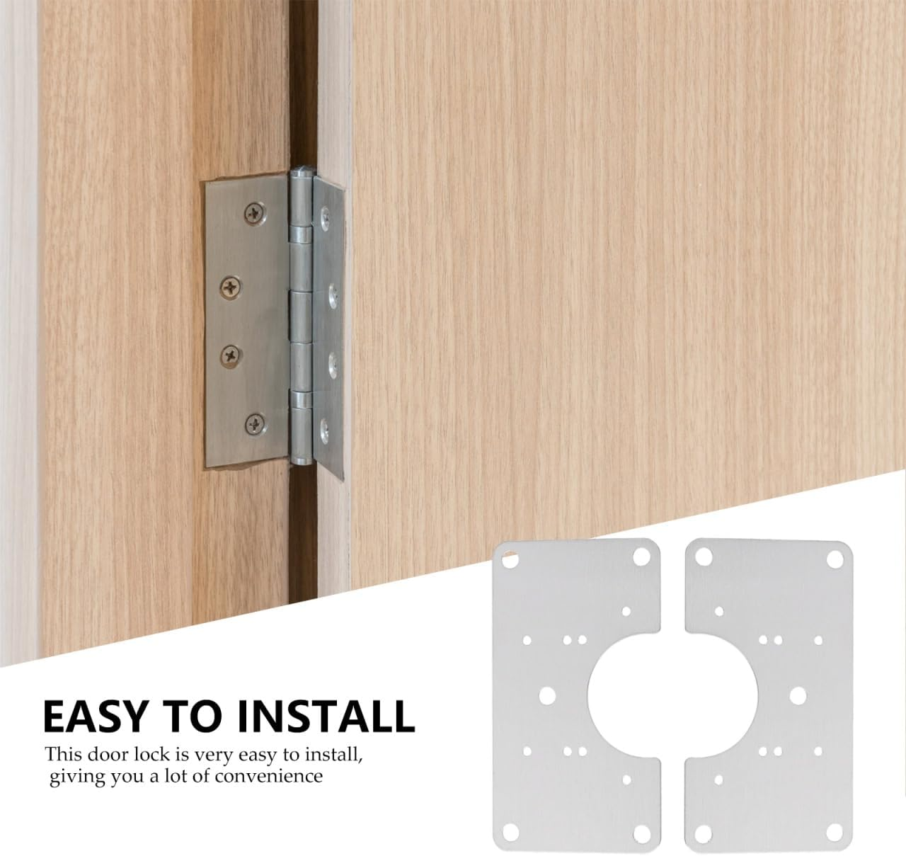 Operitacx Cabinet Door Hinge Repairer Kit with Steel Fixing Plates and Screws for Furniture and Kitchen Doors Easy Installation and Durable Support image number 2