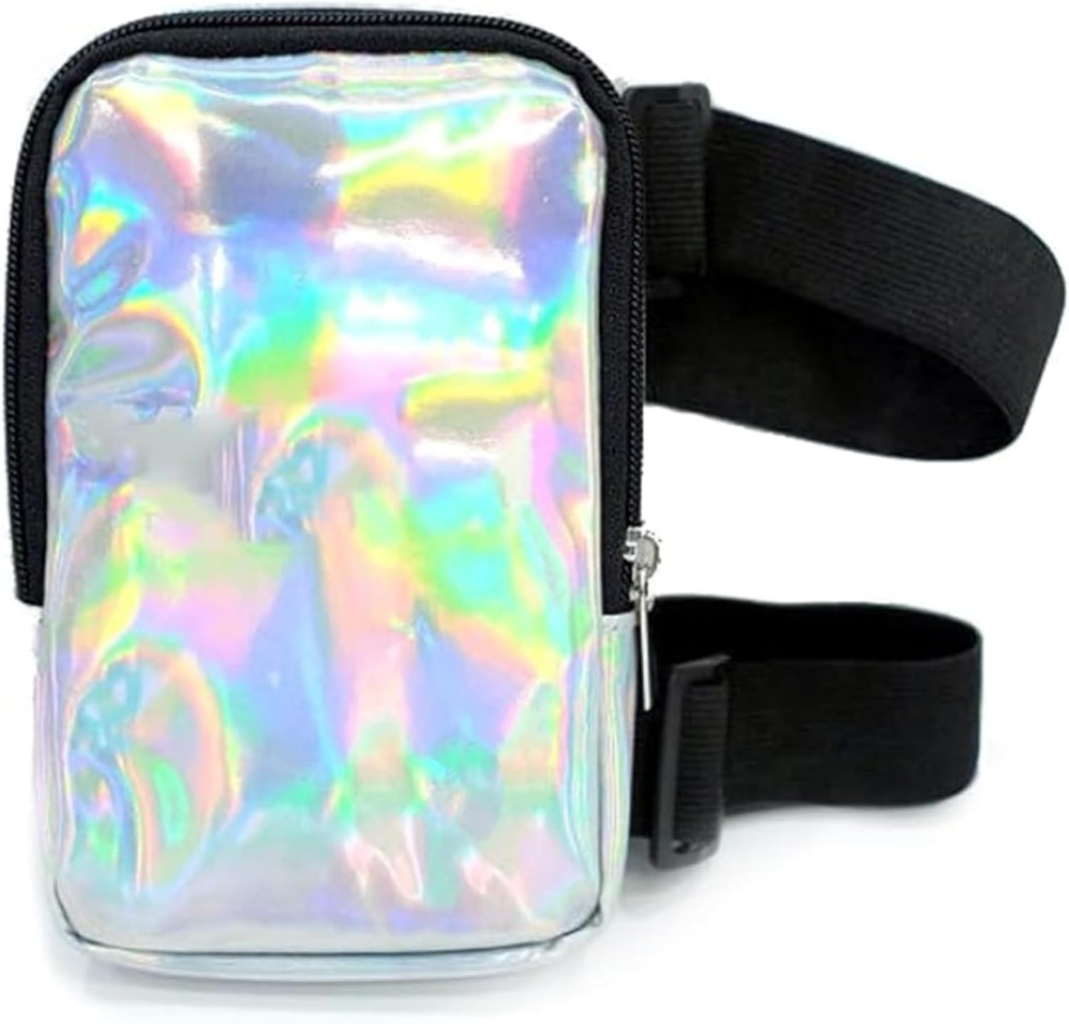Holographic Thigh Bag Waist Pack,Women'S Leg Straps Outdoor Waist Pouch,Colourful Leg Bag for Women Thigh Bag,Adjustable Straps Leg Bag,Hiking Waist Pack,Suitable for Outdoor Sports (Silvery)