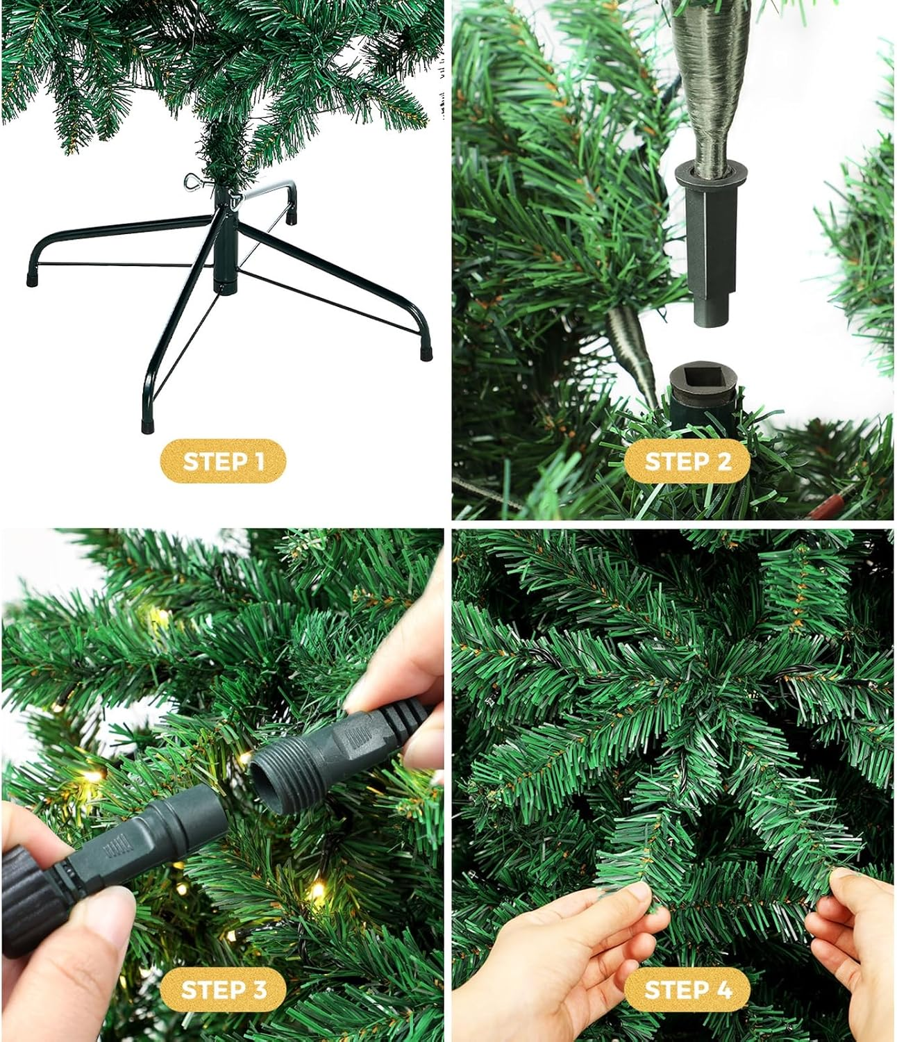 Tinseltown LED Christmas Tree with 1050 Tips 2.1M/7Ft Xmas Trees Home Christmas Decoration Green image number 3